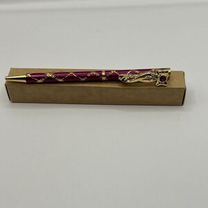 2000 NIB Avon Sparkling Birthstone Pen July Simulated Ruby Gift Collection